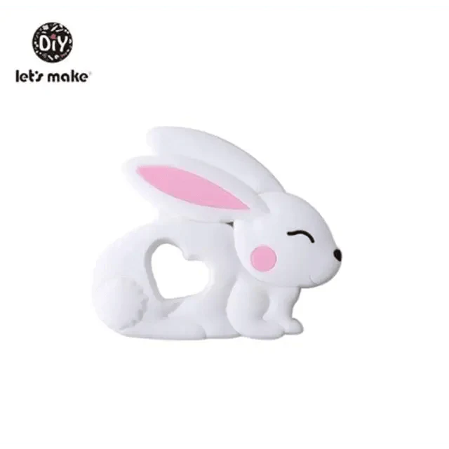 Silicone Teether Rodent Cartoon Animals 1pc Food Grade Silicone Pandents,  Teething Toys For Teeth Tiny Rod Baby Teethers Gift