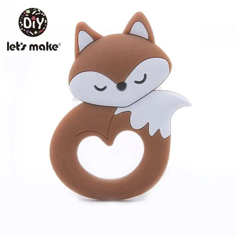 Silicone Teether Rodent Cartoon Animals 1pc Food Grade Silicone Pandents,  Teething Toys For Teeth Tiny Rod Baby Teethers Gift