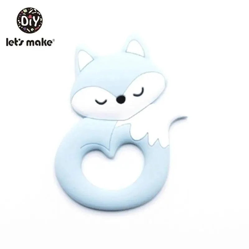 Silicone Teether Rodent Cartoon Animals 1pc Food Grade Silicone Pandents,  Teething Toys For Teeth Tiny Rod Baby Teethers Gift