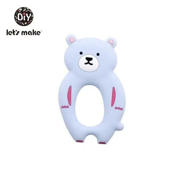 Silicone Teether Rodent Cartoon Animals 1pc Food Grade Silicone Pandents,  Teething Toys For Teeth Tiny Rod Baby Teethers Gift