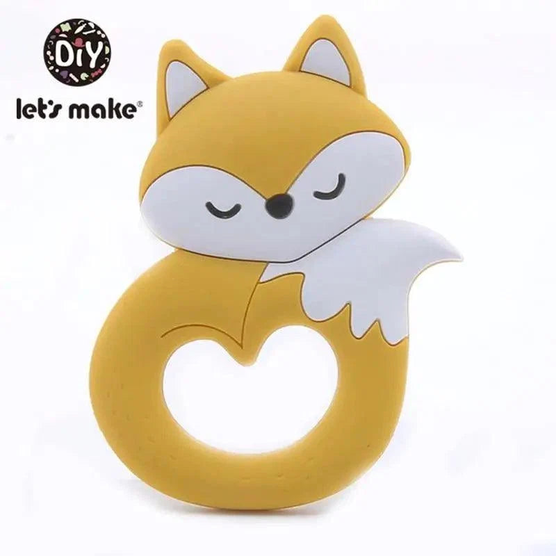 Silicone Teether Rodent Cartoon Animals 1pc Food Grade Silicone Pandents,  Teething Toys For Teeth Tiny Rod Baby Teethers Gift