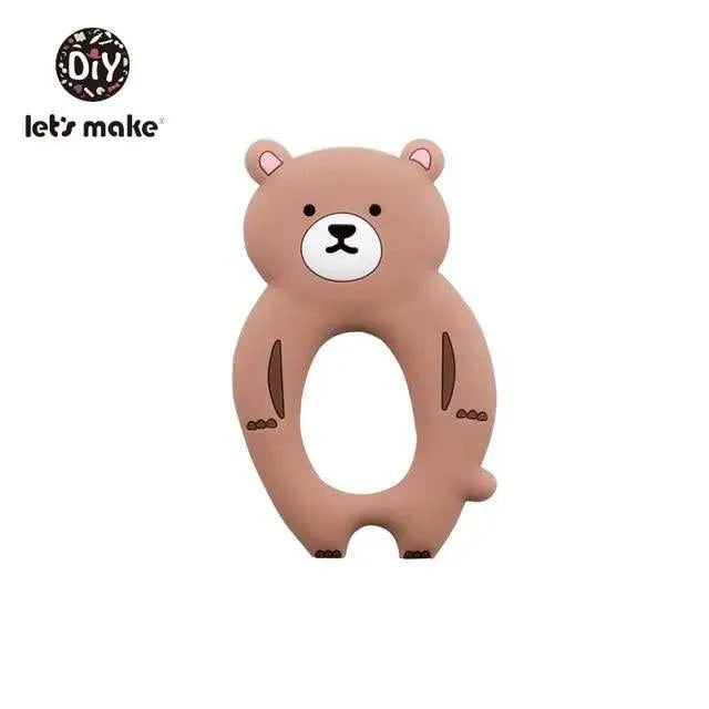 Silicone Teether Rodent Cartoon Animals 1pc Food Grade Silicone Pandents,  Teething Toys For Teeth Tiny Rod Baby Teethers Gift