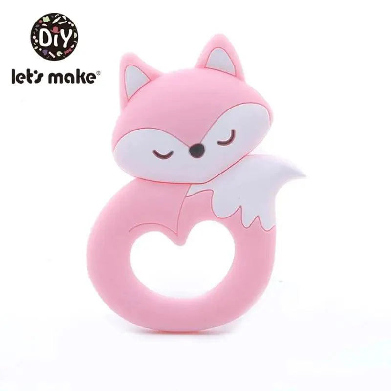 Silicone Teether Rodent Cartoon Animals 1pc Food Grade Silicone Pandents,  Teething Toys For Teeth Tiny Rod Baby Teethers Gift