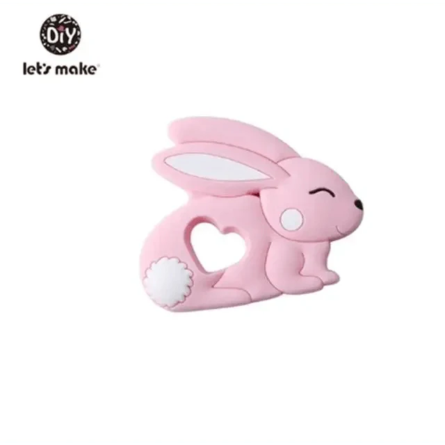 Silicone Teether Rodent Cartoon Animals 1pc Food Grade Silicone Pandents,  Teething Toys For Teeth Tiny Rod Baby Teethers Gift