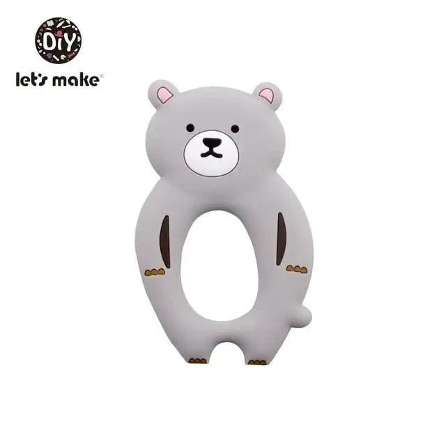 Silicone Teether Rodent Cartoon Animals 1pc Food Grade Silicone Pandents,  Teething Toys For Teeth Tiny Rod Baby Teethers Gift