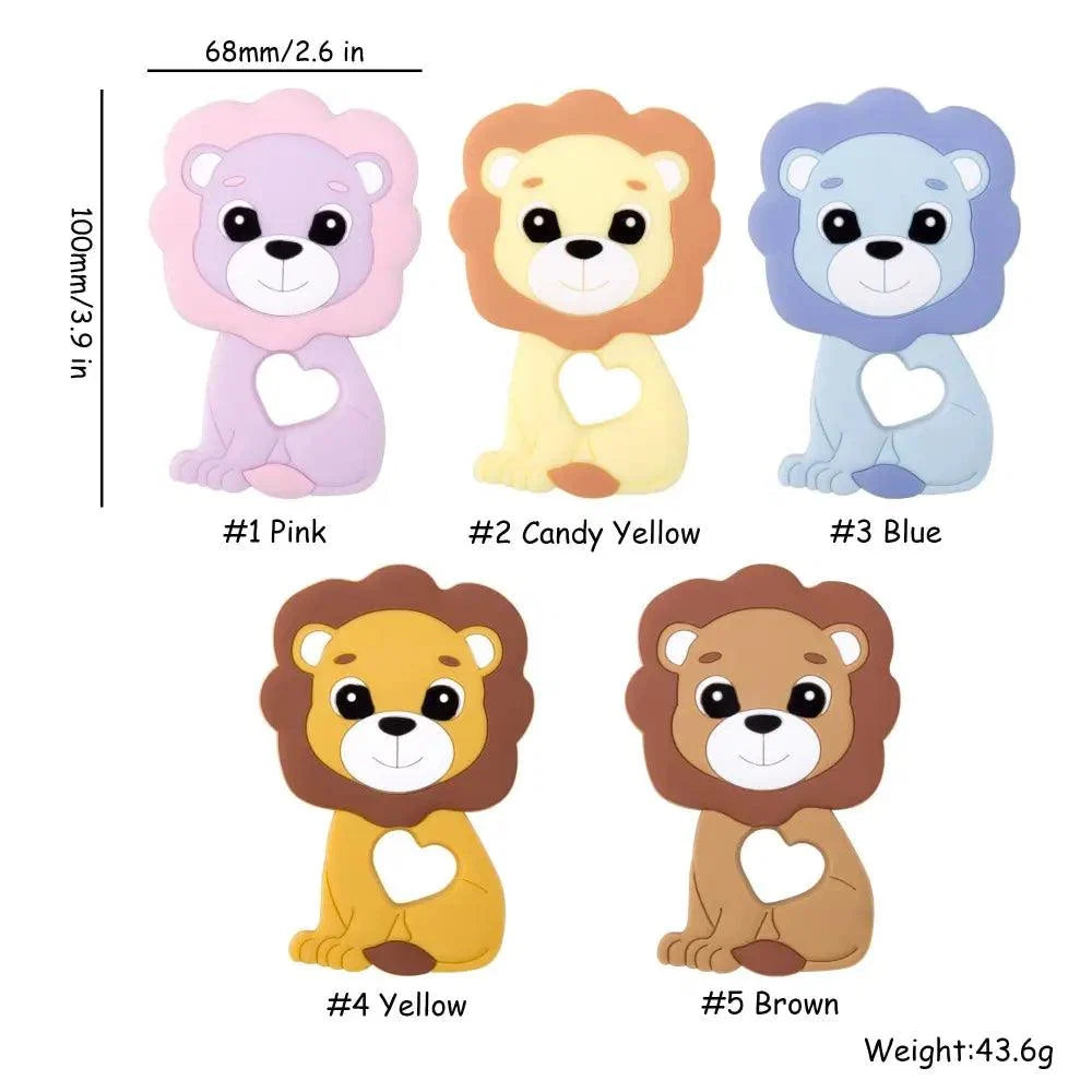 Silicone Teether Rodent Cartoon Animals 1pc Food Grade Silicone Pandents,  Teething Toys For Teeth Tiny Rod Baby Teethers Gift
