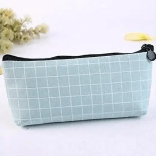 Simple Striped Color Design Pencil Cases For Students Retro Large Capacity Stationery School Pouch