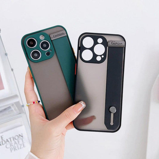 Simple Unique Design Silicone Case Lens Full Protection Shockproof Armor Wrist Band Phone Case For iPhone 14 13 12 11 Pro Max XR XS X 7 8 Plus Luxury Silicone Bumper Hard Iphone Cover