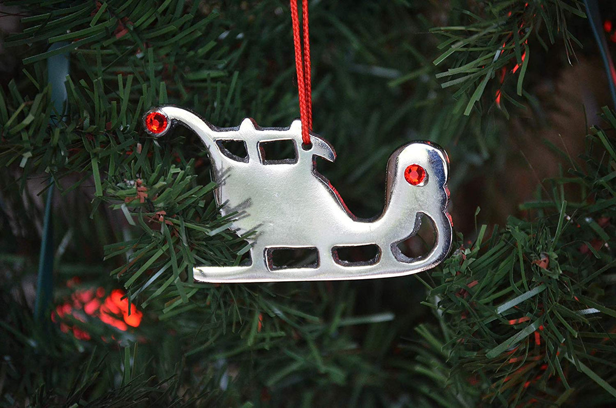 Vibhsa Sleigh Christmas Tree Ornament Decorations Set of 4