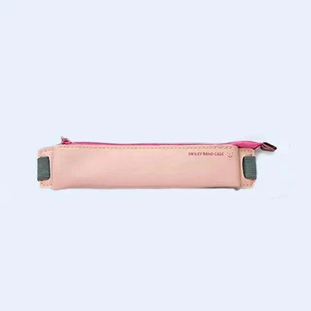 Slim Leather Unique Design Pencil Case Book Holder Pouch With Elastic Band For Notebook Fashion School Pen Case