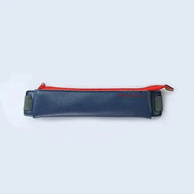 Slim Leather Unique Design Pencil Case Book Holder Pouch With Elastic Band For Notebook Fashion School Pen Case