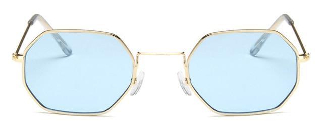 Small Polygon Women Men Sunglasses Delicate Metal Polygon Sunglasses For Women Classic Retro Small Size Frame Women Sunglasses Design Glasses for Men