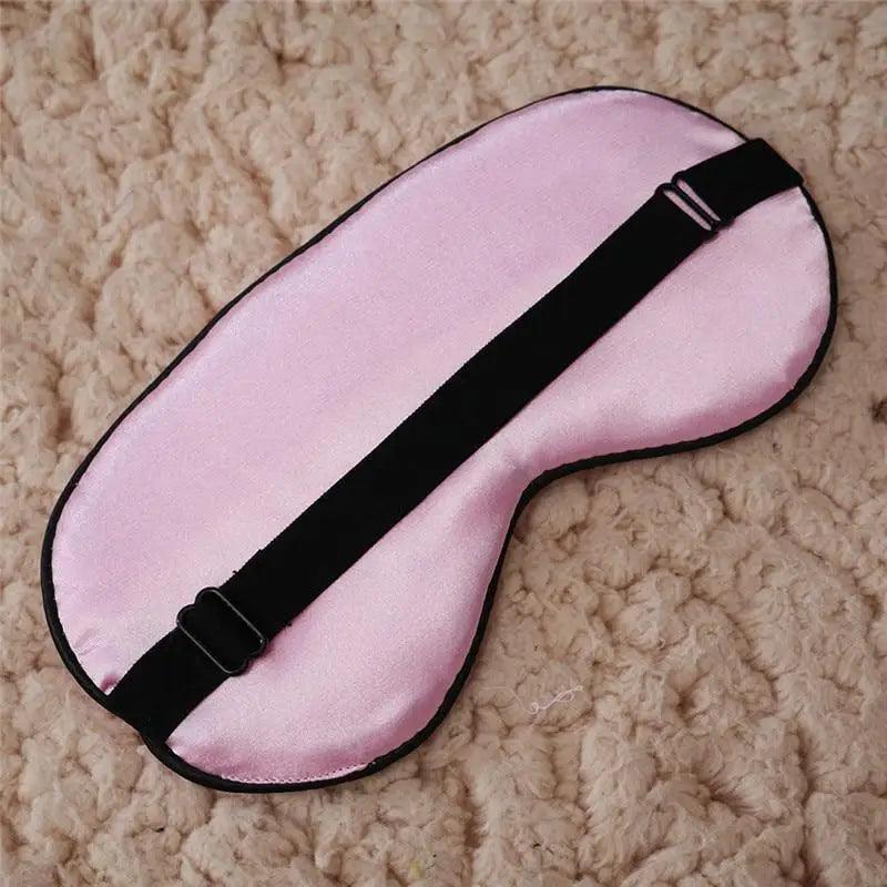 Smooth Pure Silk Sleep Rest Eye Mask Padded Shade Cover Travel Relax Eye Mask Sleeping Mask Comfortable Sleep Eye Cover With Adjustable Strap