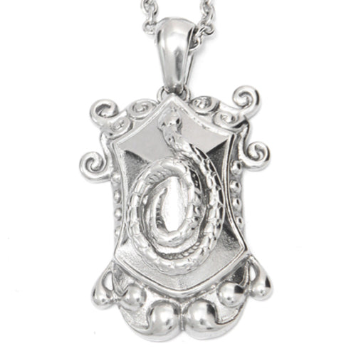 Schlangen-Schutzschild-Anhänger-Halskette, Gothic-Schlangen-Schmuck