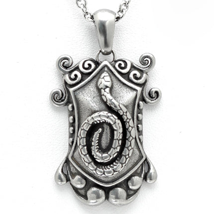 Schlangen-Schutzschild-Anhänger-Halskette, Gothic-Schlangen-Schmuck