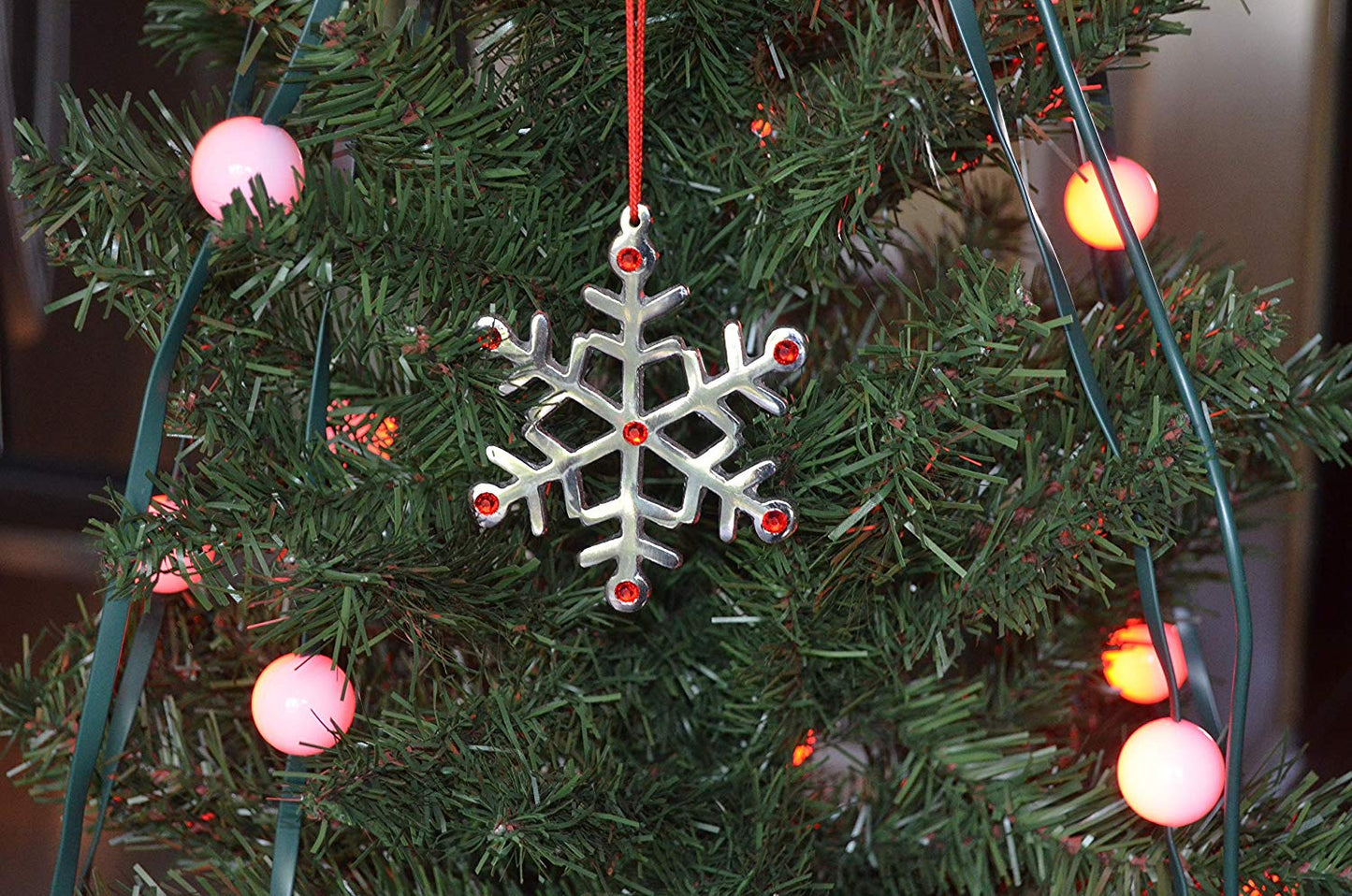 Snowflake Christmas Tree Ornament Decorations Set of 8
