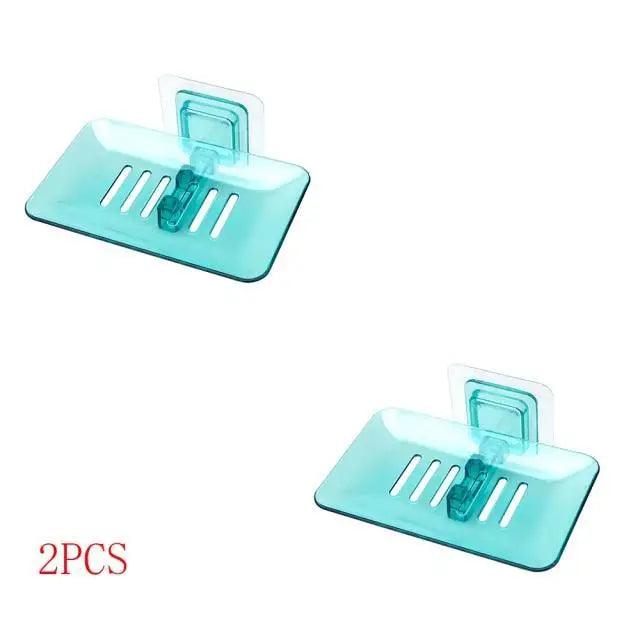 Soap Dish Suction Cup Soap Dish Soap Dish for Bathroom Case Soap Box Dish Storage Plate Drain Soap Box Soap Holder Transparent Soap Dish Drainer Tray - Suction Cup Soap Dish Holder Wall Mounted for Bathroom Shower