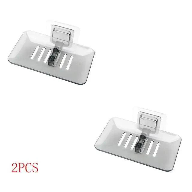Soap Dish Suction Cup Soap Dish Soap Dish for Bathroom Case Soap Box Dish Storage Plate Drain Soap Box Soap Holder Transparent Soap Dish Drainer Tray - Suction Cup Soap Dish Holder Wall Mounted for Bathroom Shower