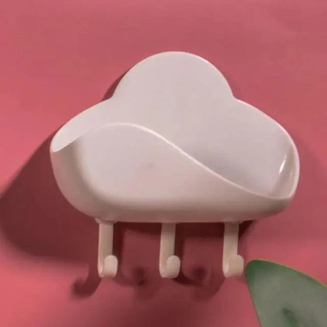Soap Rack No Drilling Wall Mounted Double Layer Soap Holder Soap Sponge Dish Bathroom Accessories Soap Dishes Self Adhesive Soap Dish Bar Soap Holder Soap Dishes Tray Saver Case Box for Shower Bathroom Kitchen Dish Drainer Drying Rack