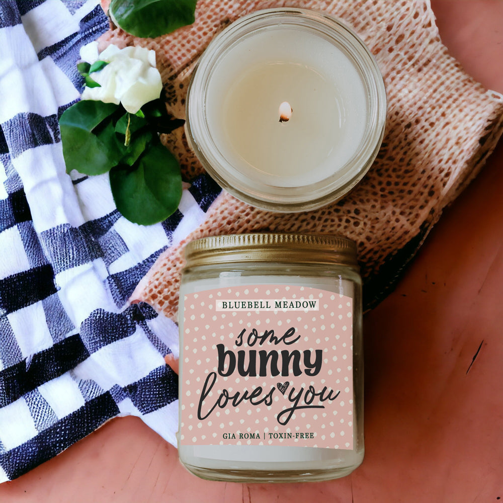 Bluebell Meadow Soy Candle - Fresh Spring Floral Scent, Dewy Petals, Relaxing