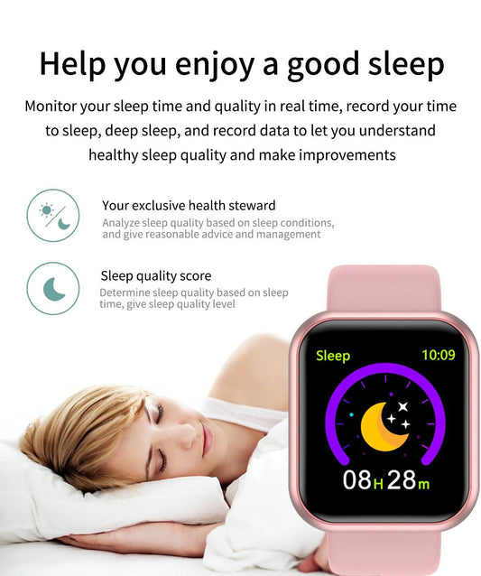 Sport Fitness Color Screen Smart Bracelet Activity Running Tracker Heart Rate Smart Watch For Men Women Fitness Watch With Heart Rate Sleep Monitor Activity Tracker Step Calories Monitor
