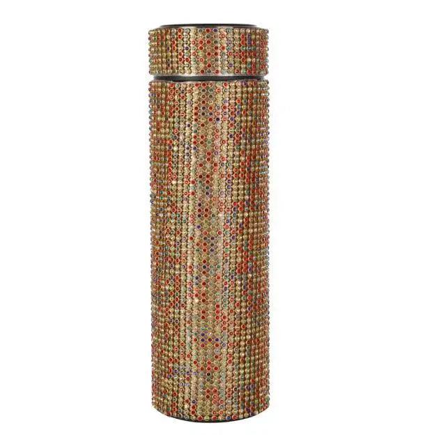 Sport Sterlling Creative Diamond Thermos Bottle Water Bottle Stainless Steel Smart Temperature Display Vacuum Flask Mug Gift for Men Women