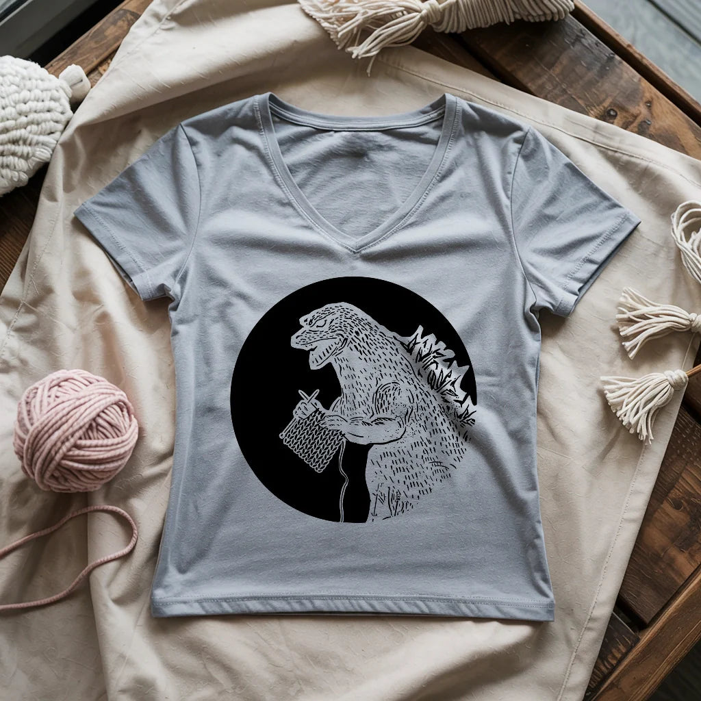Knitzilla Damen V-Ausschnitt