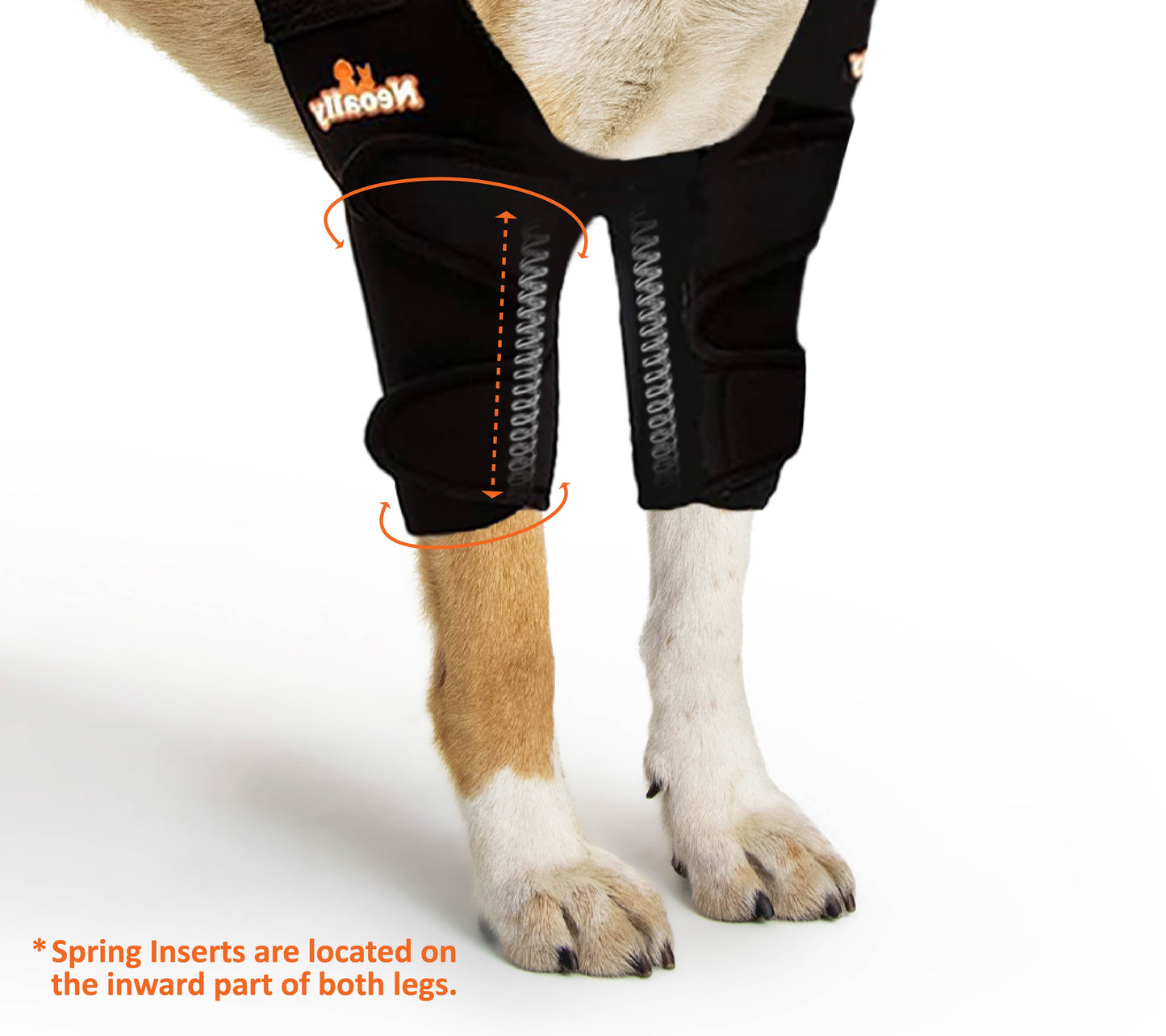 NeoAlly Ellbogen- und Schulterbandage mit Federeinsätzen für Hunde und Katzen – Optimale Unterstützung für verbesserte Mobilität Ihres Haustieres