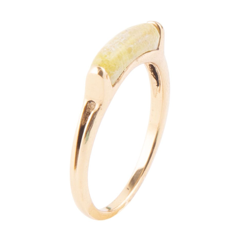 Bague empilable en aventurine verte