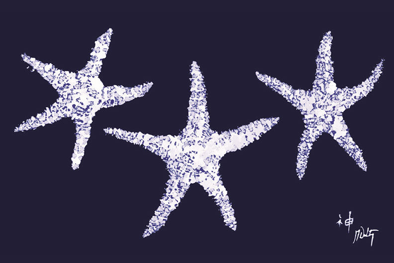 Starfish on Navy Placemat | Beach House