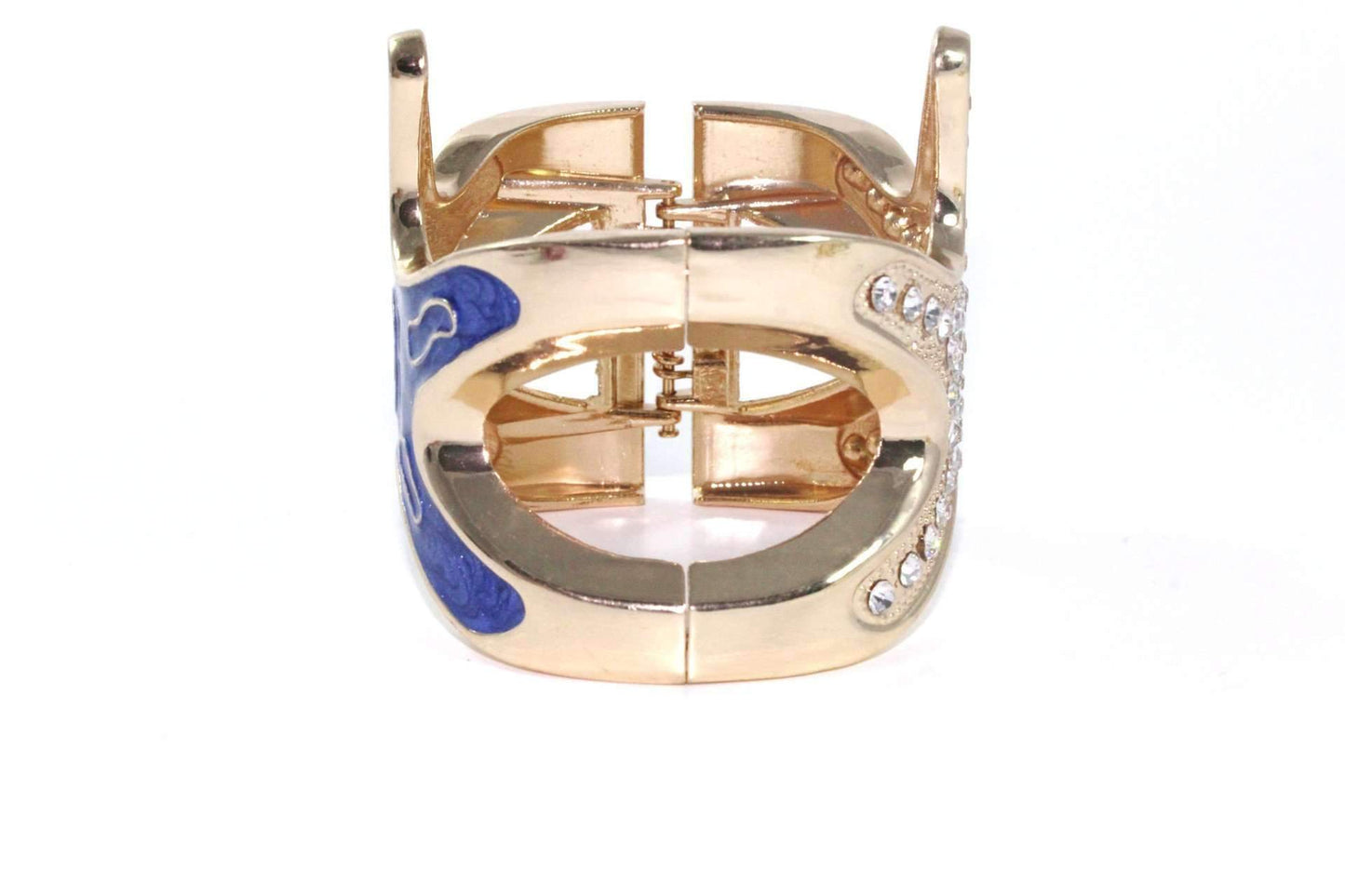 Bracelet jonc étoile de mer strass doré, bijou de plage