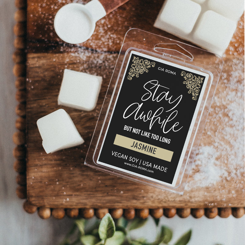 Jasmine Scented Candle Soy Wax Aromatherapy Reed Diffuser Floral Fragrance Sweet Sensuous Aroma