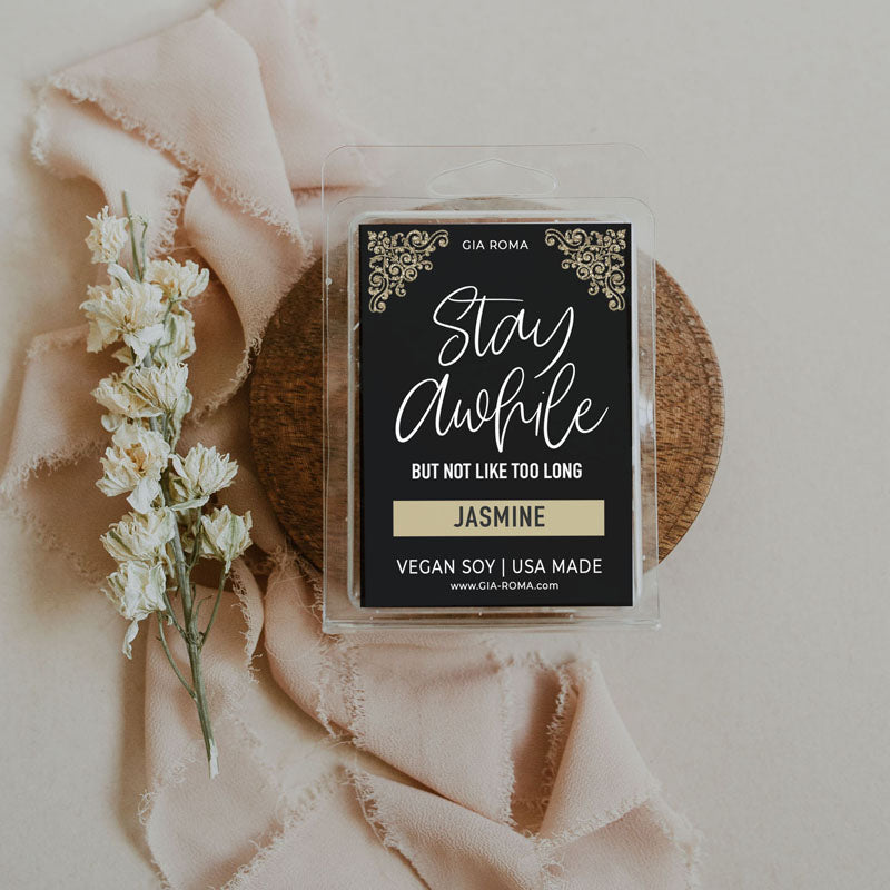 Jasmine Scented Candle Soy Wax Aromatherapy Reed Diffuser Floral Fragrance Sweet Sensuous Aroma