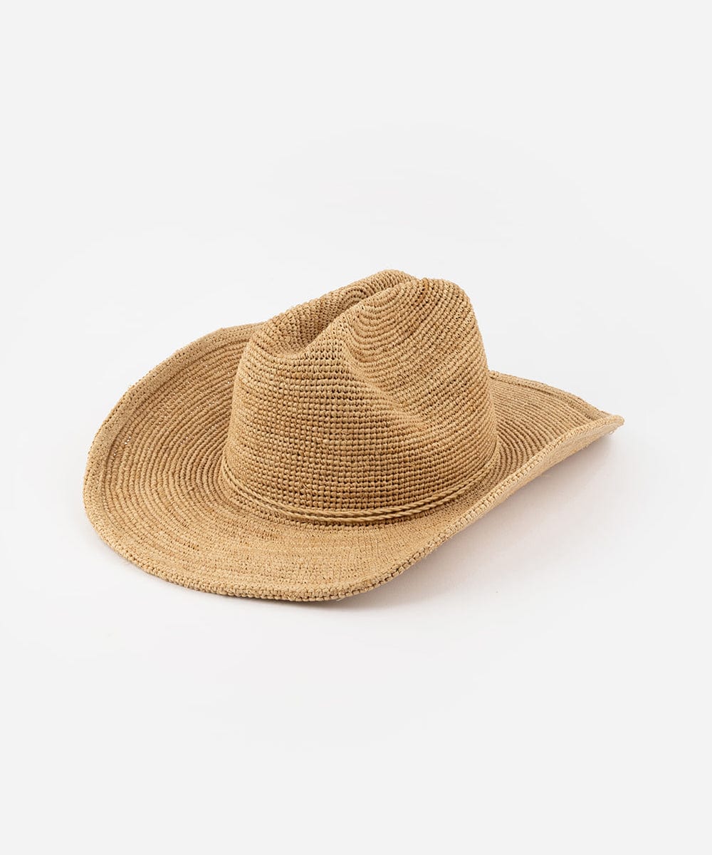 Chapeau de cow-boy en paille pliable Ames