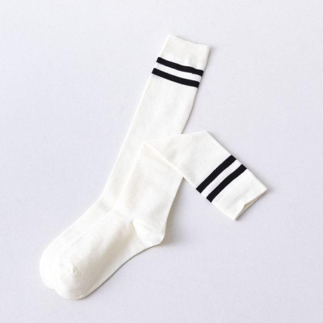 Striped Long Warm Thigh High Stockings Women's Casual Tube Thigh High Socks for School Over Knee High Socks for girls