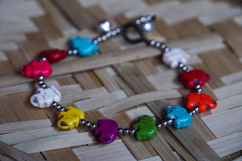Stylisches Boho Silber Elefanten-Fußkettchen für Damen und Mädchen
