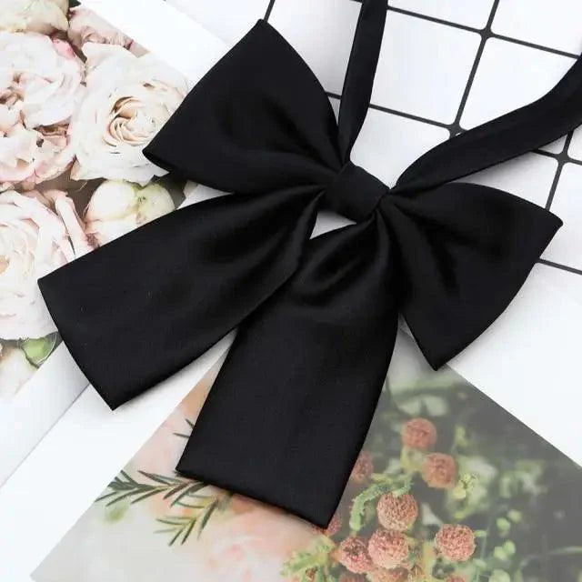 Stylish Colorful Women‘s Shirts Bowtie Ladies Girl School Wedding Party Bowtie For Women  Adjustable Pre-tied Solid Color Handmade Bowties for Women