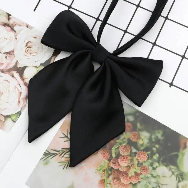Stylish Colorful Women‘s Shirts Bowtie Ladies Girl School Wedding Party Bowtie For Women  Adjustable Pre-tied Solid Color Handmade Bowties for Women