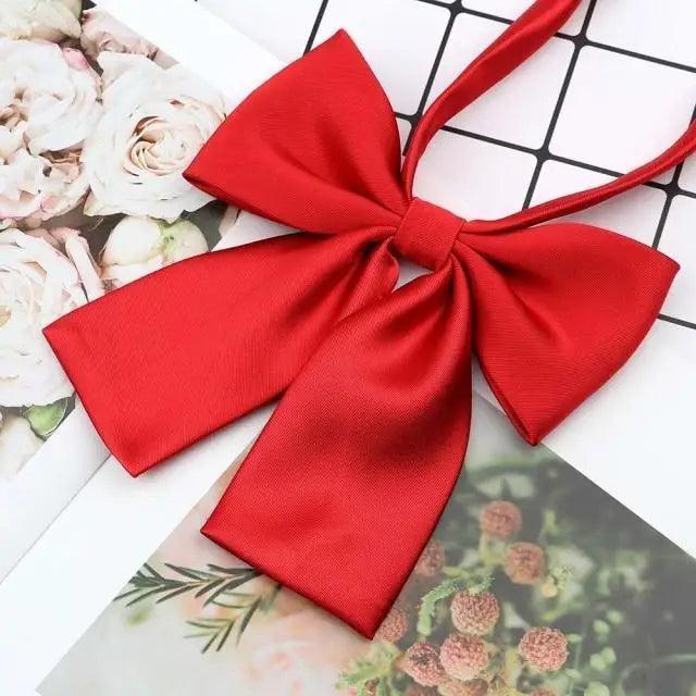 Stylish Colorful Women‘s Shirts Bowtie Ladies Girl School Wedding Party Bowtie For Women  Adjustable Pre-tied Solid Color Handmade Bowties for Women