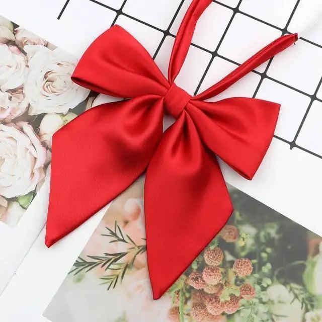 Stylish Colorful Women‘s Shirts Bowtie Ladies Girl School Wedding Party Bowtie For Women  Adjustable Pre-tied Solid Color Handmade Bowties for Women