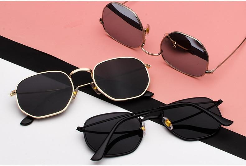 Stylish Small Round Polarized Sunglasses for Men Women Sunglasses For Hexagon Shape Sunglasses New Women Sunglasses In Metal Colorful Frame Glasses Eyewear For Men Women