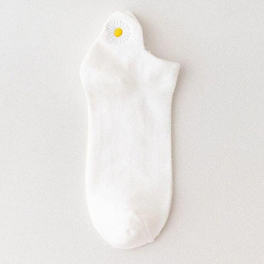 Summer Women's Socks Cute Flower Socks Simple Solid Color Socks Women's Long Socks Funny Breathable Socks For Men And Women