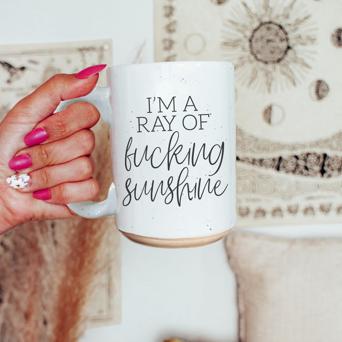 16oz Inspirational Ceramic Coffee Mug Motivational Morning Prayer Mug Sunrise Determination