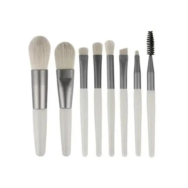 Super Luxury Quality Amazing 8Pcs Mini Travel Portable Soft Makeup Brushes Set Cosmetic Powder Eye Shadow Foundation Blush Blending Beauty Make Up Brush Tool