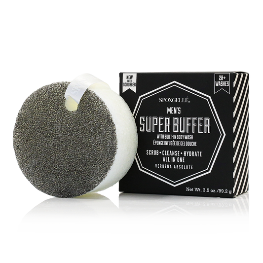 Éponge super abrasive pour homme | Éponge exfoliante noire