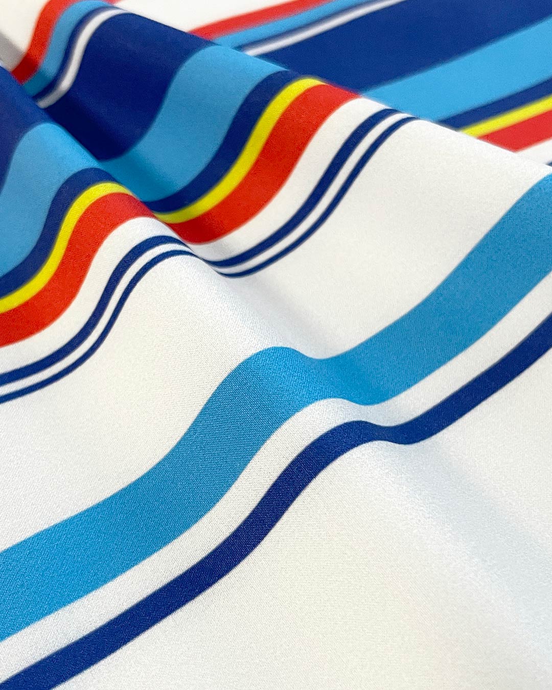 Swim Shorts Navy White Horizontal Stripes