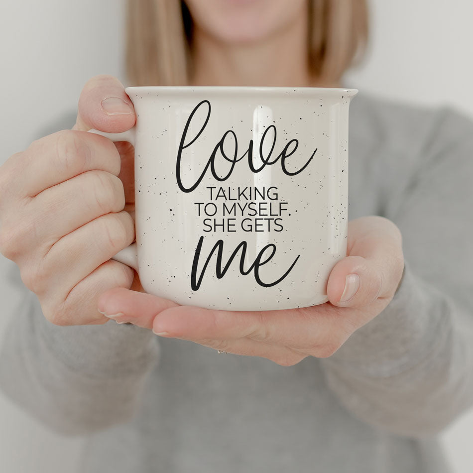Love Talking To Myself 14.5oz Ceramic Coffee Mug Funny Self Talk Gift