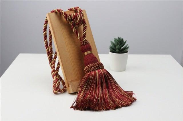 Tassel Curtain Tiebacks Home Decoration Handmade Curtain Holders Clips Hanging Balls Curtain Accessories Curtain Tie backs Curtain Handmade Tiebacks Decorative Curtain Holdbacks With Tassel