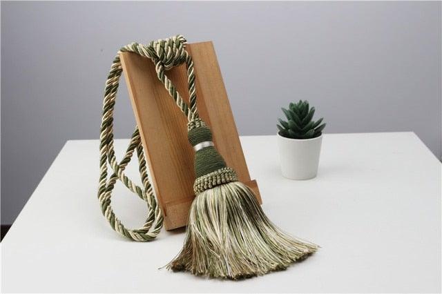 Tassel Curtain Tiebacks Home Decoration Handmade Curtain Holders Clips Hanging Balls Curtain Accessories Curtain Tie backs Curtain Handmade Tiebacks Decorative Curtain Holdbacks With Tassel