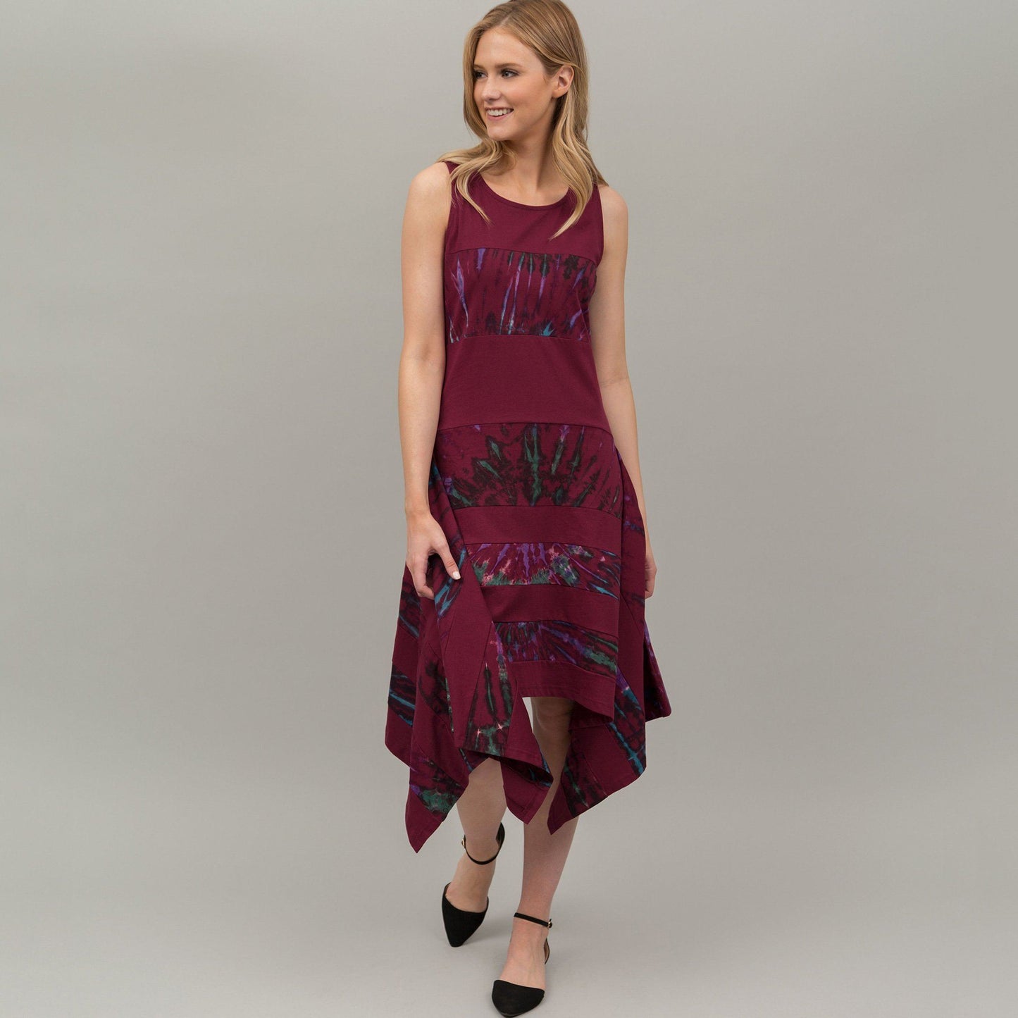 Tie-Dye Colorblock Dress